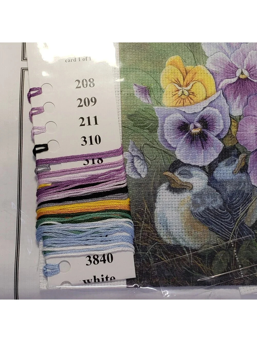 Near North Treasures Collection Cross Stitch Kit RESTING UNDER 2004 Pansy NEW
